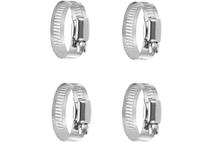 AEUEZXX Abrazaderas de Tubo Ajustables, 4 Piezas de Acero Inoxidable, 21-38mm