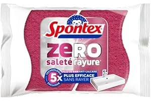Spontex - Eponge Zéro Salle de bain - 2 éponges 5x fois plus efficaces sans rayer - Anti-calcaires
