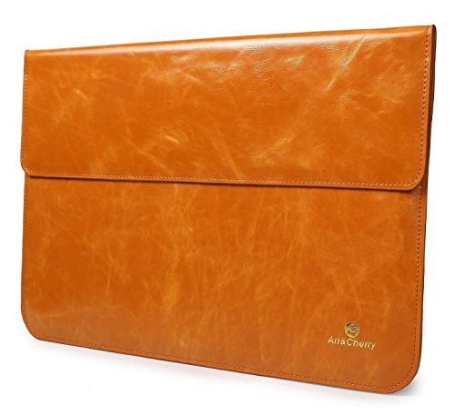 15 Zoll Schutzhülle / Tasche für Tablets und Notebooks bzw. Laptops aus feinstem Lederimitat mit Zusatzfächern und weichen Innenfutter für Apple MacBook Pro RETINA15", Dell Latitude, MSI Gaming Book, Schenker Slim-Serie, HP Elitebook + Chromebook, Gigabyte P-Serie Farbe brown (hellcoffee (dunkelbraun))