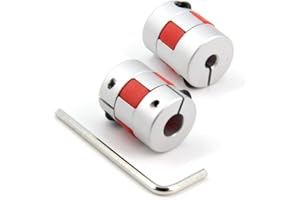 Zeberoxyz 2PCS 5mm to 8mm Aluminium Plum Flexible Shaft Coupling Diameter20mm Length25mm 5x8mm Motor Connector Flexible Coupler for 3D Printer CNC Machine and Servo Stepped Motor（5x8mm）