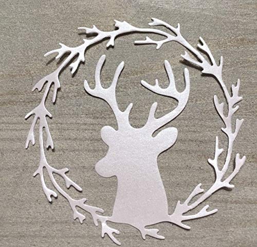 Simplelettering Stanzschablone/Cutting Dies Hirsch im Kranz Weihnachten für Big Shot Stanzma. Simplelettering Stanzschablone/Cutting Dies Hirsch im Kranz Weihnachten für Big Shot Stanzma.