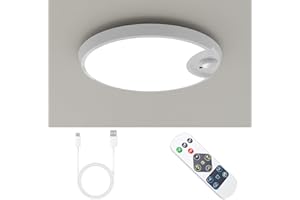 Epochglo Akku Led Lampe mit Bewegungsmelder Innen, Deckenlampe mit Bewegungsmelder, Batteriebetriebene Deckenleuchte, Licht Aufladbare für Flur/Keller/Badezimmer/Garage/Treppe/Schrank