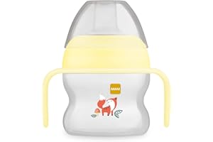 MAM - Tasse à bec souple 6+ mois 150 ml (coloris aléatoire) – Tasse d'apprentissage avec bec antifuite et poignées ergonomiques – Première tasse de bébé avec bec ultra doux