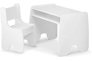 defiPad® Tavolino Bambini con Sedie | Elegante Tavolo Contenitore con Comoda Sedia | Tavolino e Sedie per Bambini | Mobili per Cameretta e Stanza dei Giochi