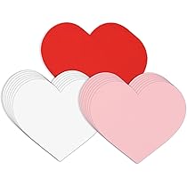 QUARKZMAN Herz-Ausschnitte 150 Stück - Bunte Papierherzen 3 Zoll | Für Valentinstag DIY Basteln