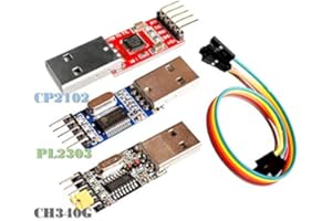 ‎TECNOIOT TECNOIOT 3pcs USB to TTL Module 1pc PL2303 + 1pc CP2102 + 1pc CH340G USB UART Module