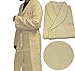 Produktbild Bademantel beige 100% Baumwolle Größe M Sauna W-Piquee Modell ELECSA