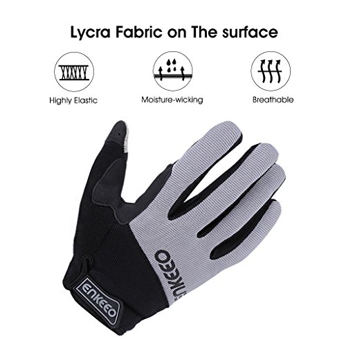 Enkeeo Handschuhe Fahrradhandschuhe Touchscreen Herren Damen Outdoor Sport Winddicht Fahrrad Handschuhe geeiget für Radsport MTB Road Race Downhill Wandern und andere Sports - 4