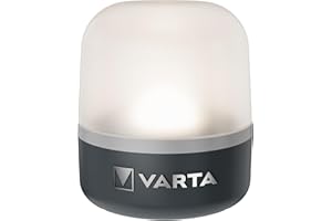 VARTA Camping Lamp, Dynamo Camping Lantern L10RH, Hand Crank Lamp, 2 Charging Options: via Crank or USB Type C, Splash-proof (IP54) and Shockproof, for Fishing, Outdoor, Power Failure