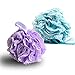 Westeng 2pcs Bath Scrubber Bath Shower Puff Soft Mesh Bath Shower Sponge Ball with Lace Loop