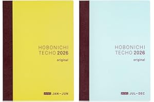 ほぼ日 Hobonichi Techo 2026 oryginalne książki Avec Books – A6, Daily, 6-month x 2-book Set (Jan Start), japoński planer