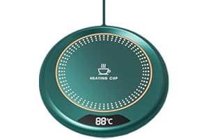 WMOOL Mini chauffe-tasse à café portable USB, sous-verre chauffant à affichage numérique intelligent, chauffage de minuterie, chauffage thermostatique pour chauffe-tasse à lait, tasse à café, dessous de