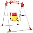 Maanit Garden & School Toy Swing for Children Babies Indoor Outdoor (Multicolour)(Alloy Steel, Single Seater), 10 Centimeters, 25 Centimeters|1 Count