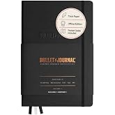LEUCHTTURM1917 Bullet Journal Edition 2, notebook A5 Hardcover, Black | 206 numbered pages, 120gsm acid free paper, dotted, t