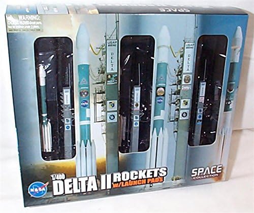 dragon wing space collection delta II rockets W/launch pads deep impact, mars exploration rover B &amp; shark's mouth 1.400 scale diecast model