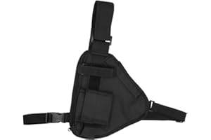 COCOARM Sac de talkie-walkie portable, gilet portable, poche poitrine radio avec sangle réglable, poche de poitrine pour batteries de secours, téléphones portables, cartes et argent