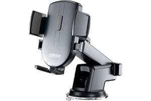 Joyroom JR-OK3 Car Phone Holder – Dashboard & Windshield Mount – Black 360° Rotation | Telescopic Arm | One-Hand Operation Fits 4.0–7.0″ Phones | Strong Suction | Stable Driving | 12 Months Warranty