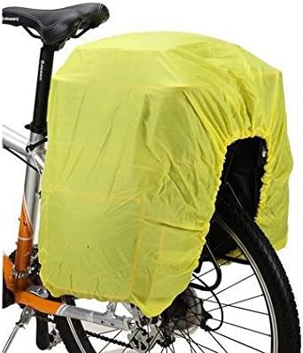Waterproof fluorescent rain cover for luggage carrier/bike bags - Dehnbar for bike, motorbike, camping etc. - Protection against wetness & rain for your luggage, backpack, bags or saddle - foldable on the waistband/space saving - Dehnbar & extra large