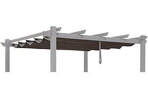 PURPLE LEAF Pergola Ersatzdach für 3 x 3 m Pavillon, Gartenpavillon Ersatzbezug, Wasserdicht, UV Schutz, Grau