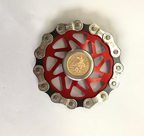 Sunnytech 1PC Fidget Spinner Toy EDC Exquisite Brass Hand Spinner DIY Puzzels for Anxiety Boredom HS32A-1 watermelon red