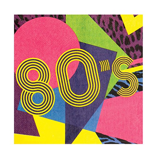 Boland 44608 - Juego 12 servilletas años '80, multicolor