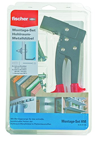 Fischer Montage Set Hohlraumbefestigung, 20 x HM 5x52 + Schrauben, 10 x 5x65, 1 x Zange Z 3, 531389