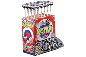 FIESTA Sucette Kojak fourrée Bubble gum Cola. Sachet de 100 Pièces