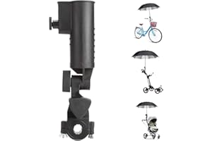 Nicoone Carrito de Golf Universal,Ajustable Soporte de sombrilla de Golf,Soporte para Paraguas de Golf,Soporte de Sombrilla para Carrito de Cochecito,Silla de Ruedas