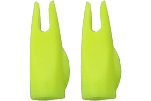 Mangobuy 50 Pieces 11/32 Arrow Nock Yellow/Green For Outer Diameter 9mm Wooden and Bamboo Arrow Traditional Bow Outdoor Archery (Yellow)