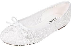Feversole Women's Fashion Bow Tie Fashion Dress Ballet Flat,Ballerina a Punta Tonda per Donna