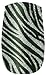 Naillease Nail Wraps Black/ Silver Glitter Zebra