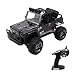 Produktbild RC Auto, KELIWOW 1:22 4WD RC Jeep 40km / h Hochgeschwindigkeits-Geländewagen 2.4GHz 50 Meter Fernbedienung Elektro Buggy mit unabhängiger Aufhängung und LED-Leuchten (Tapfer Schwarz)