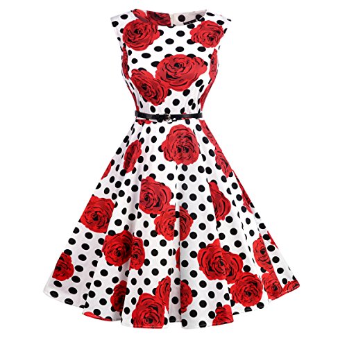 Retro 50s Rockabilly Kleid Festliches Kleid Partykleider Cocktailkleider