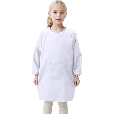 6 Stück Kinder-Schürzen Aus Vlies - Wasserdicht & Bunt, Für Malen, Kochen & Basteln (2-8 Jahre)