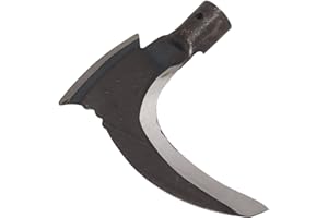 Asixxsix Jätende Sichel, Doppelsense aus Hohem Manganstahl, Mehrzweck-Gartenarbeit, Jäten, Grassichel, Tragbare Sicherheitssichel für Notfall, Wandern, Outdoor, Jagd, Gartengeräte (1)