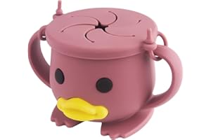 nohlerlife Silikonowy kubek na przekąski dla małych dzieci, jedzenie dla niemowląt, przekąski, szczelny, pojemnik na żywność dla niemowląt, pojemnik na przekąski, bezpieczny w zmywarce