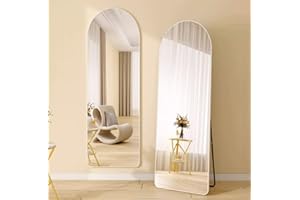 Bai You Mei Spiegel ganzkörper 150cm*40cm Ganzkörperspiegel Standspiegel Spiegel Groß Wandspiegel mit Ständer zum Stehen oder Anlehnen (Weiß A)