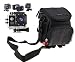 Produktbild Navitech schwarz action Kameratasche / Abdeckung - Mit mehreren Taschen, einschließlich anpassbare interne Ablagefächer für die APEMAN A80/ A70/ A60 Action Camera