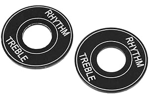 ‎DILWE Dilwe Guitar Toggle Switch Washer, Alu-Platte Rhythm Hochton-Waschmaschinenring für E-Gitarre(Schwarz)
