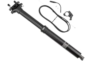 Hapihom Tige de selle de vélo, 30,9/31,6 mm, tige de selle de VTT hydraulique pour adulte, tige de selle télescopique, tige de selle de vélo, contrôle du fil de levage, hauteur réglable