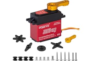 CUQI Servo digitale radiocomandato, 25 kg, servomotore, 180°, cambio in metallo, per RC Car RC, robot aereo