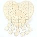 Produktbild Anladia 56tlg Herz Gästebuch Holz Puzzle Hochzeitsgästebuch Hochzeit Taufe Geschenkidee