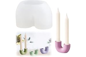 ARONRAVE Kreative Kerzenhalter, Silikonform Kerzenhalter U-Förmige Kreative Kerzenhalter Zementform Handgemachte Kerzenform Kerzen Formen für Handwerk Ornamente