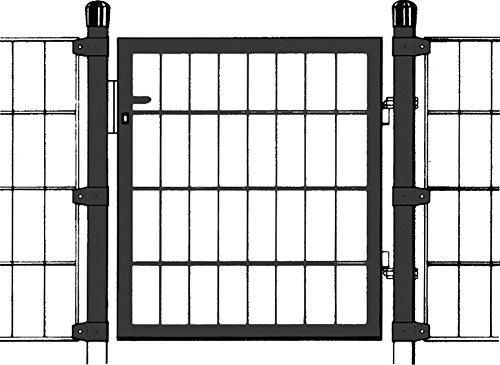 Preisvergleich Produktbild Einzeltor Anthrazit Stabmatte 1000X 750mm