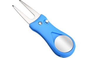 Raopuzi Golf Releve-Pitch Outil Pliable 1 Pack avec Marqueur De Balle Magnetique, Golf Divot Pitch Tool Mini Outil Leger Portable Et Pliable 3 Styles pour Hommes Femmes