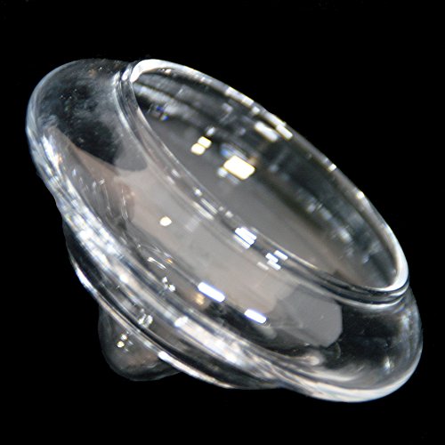 Glaskönig Teelichthalter aus Glas,Schwimm-Einsatz für Teelichter, 3er Set Teelichtschwimmer aus Glas Maße Durchmesser 7cm. Schwimmglas als Schwimmkerzenersatz - 2