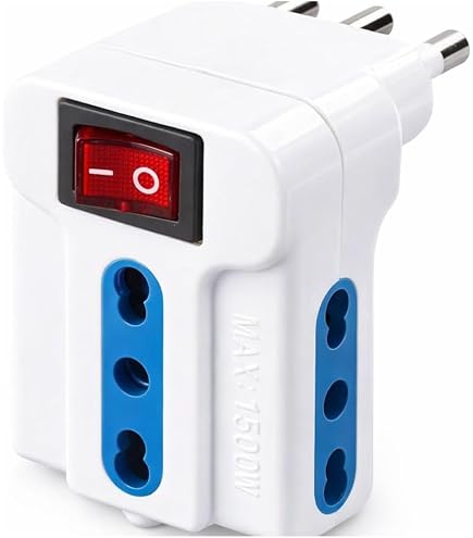 V-TAC VT-1011-3 Adattatore Presa Multipla 3 Uscite Con Terra – 16A 250V – Massimo 3680W - 3