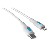 REMORAX Coral Type C-Lightning 27Watt PD Hızlı Şarj Kablosu (Beyaz + Mavi/Beyaz U&ccedil;) (120 CM)