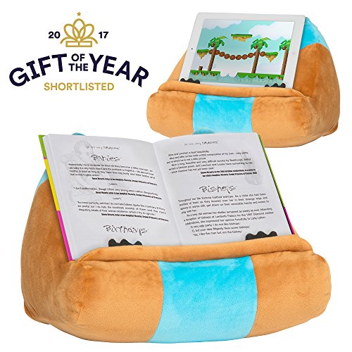 Kinder iPad und Tablethalter fürs Auto, Reisen oder fürs Lesen im Bett – Hund Kuscheltier Buchhalter & Lesekissen – Ideal für Jungen, Mädchen & Kinder aller Altersstufen - 6