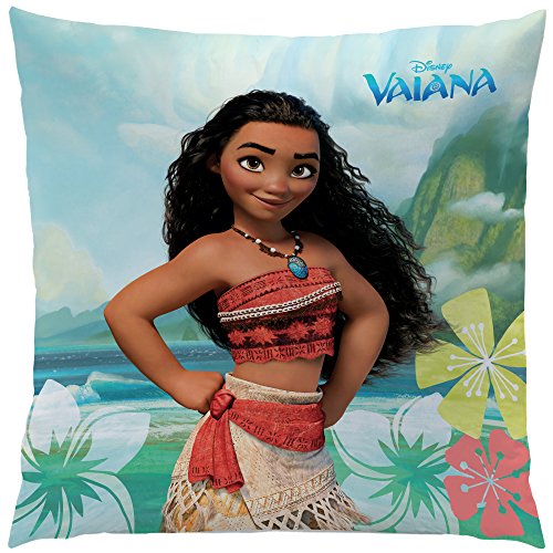 Disney Vaiana 043945 Aloha Kissen, Polyester, türkis, 40 x 40 cm